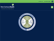 Tablet Screenshot of newcenturyhealth.com